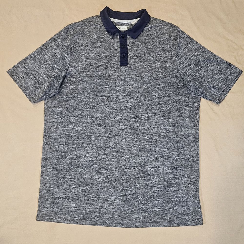 KJUS Polo Shirt UPF 50+ Wicking Golf Performance Blue Gray M Size 50 Medium